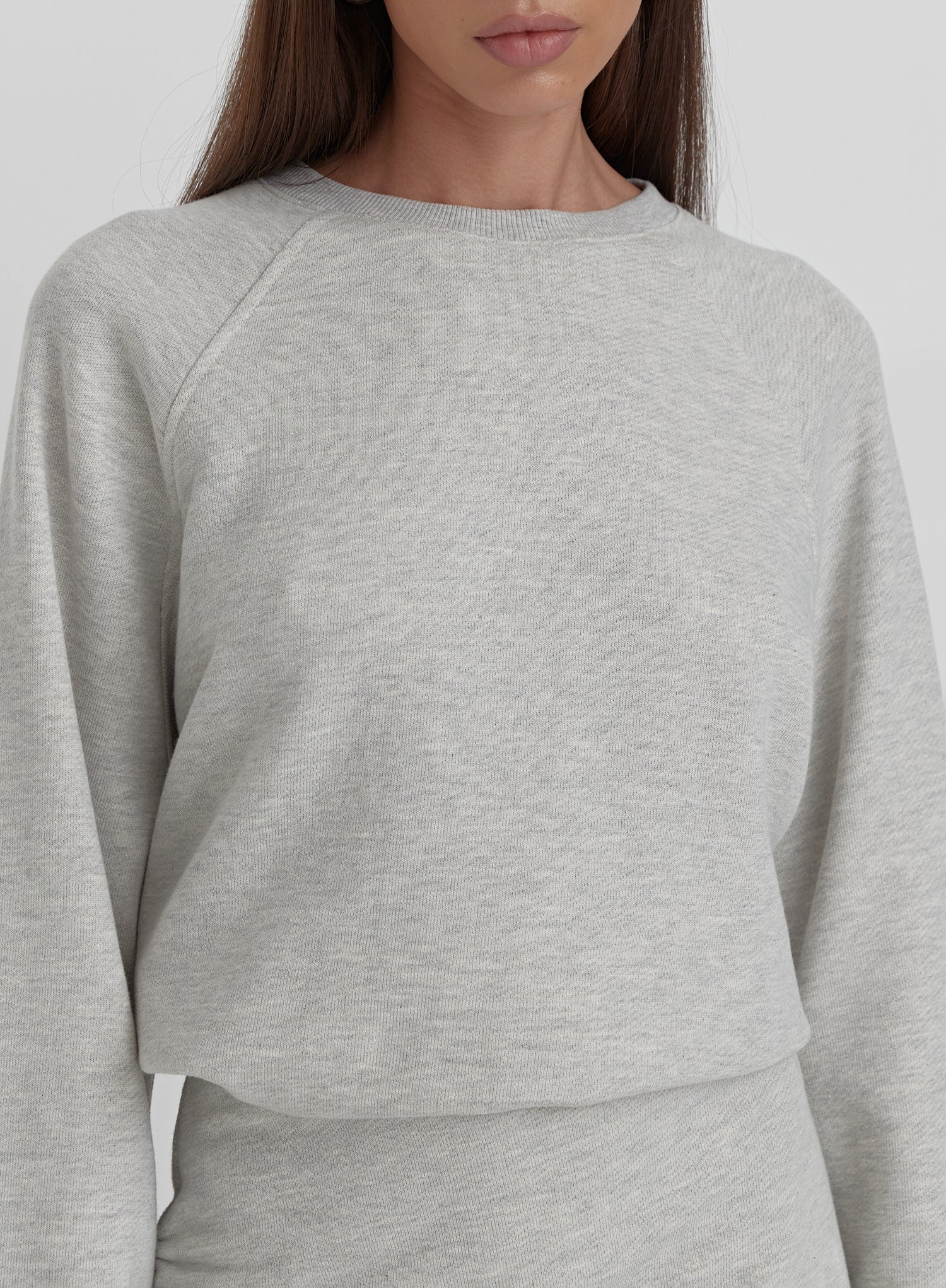 Grey Marl Oversized Sweatshirt